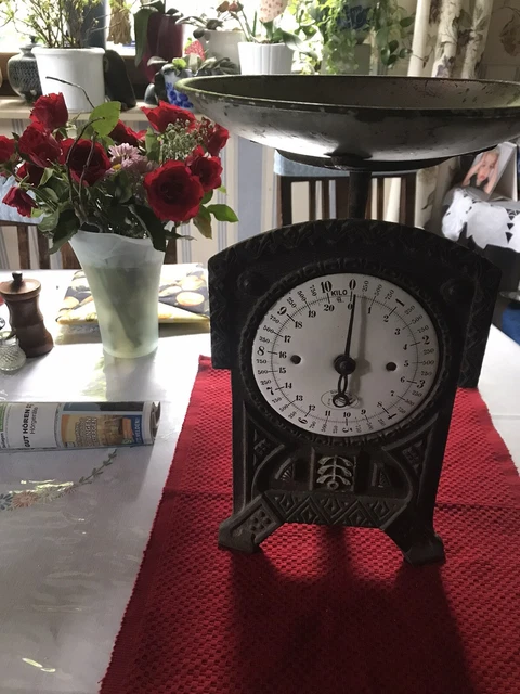 Antik Vintage Gusseisen Wirtschaftswaage,Tellerwaage/Teller, Geschenk, Vintage