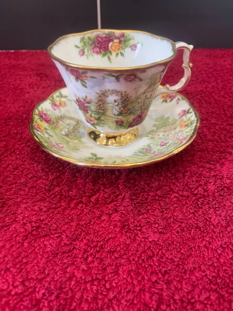 Royal Albert 'A Celebration of the Old Country Roses Garden' Cup & Saucer 1986