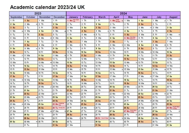 2023-2024 FULL YEAR Academic Planner Giant Calendar Sep - Aug Landscape