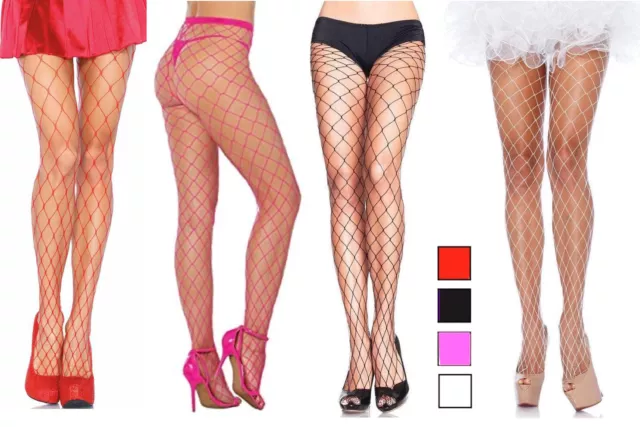 Fence Net Pantyhose Leg Avenue #9905 Black, White, Hot Pink or Red