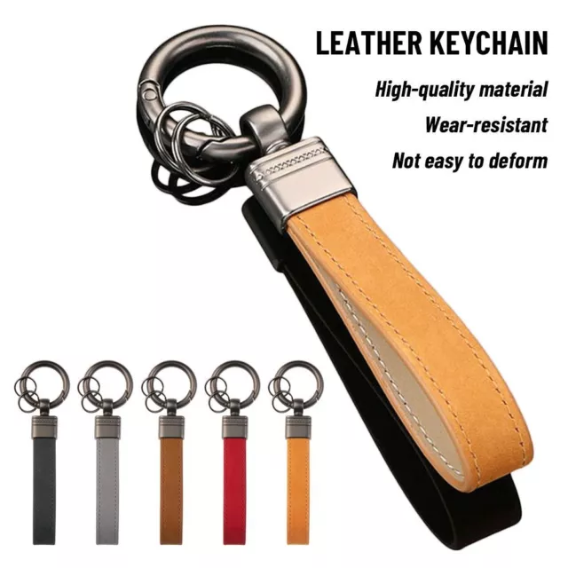 Men Women Key Ring Waist Belt Buckle Car Pendant Car Key Chain Leather Keychain