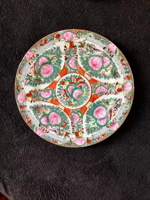 Vintage Imari Canton Antique Chinese Dish Porcelain Plate Chinese Dish Couple 3