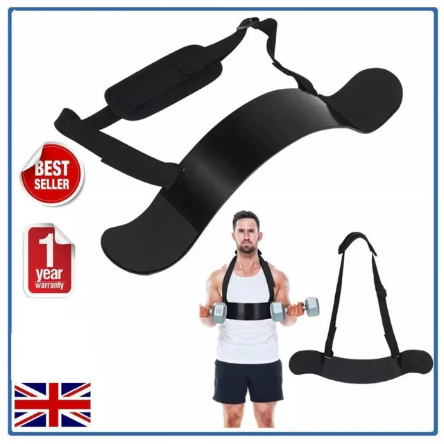 Arm Blaster Pour Isolation Biceps - Accessoire Musculation - Avec Sangle Ajustable Et Rembourrage Confort - Noir