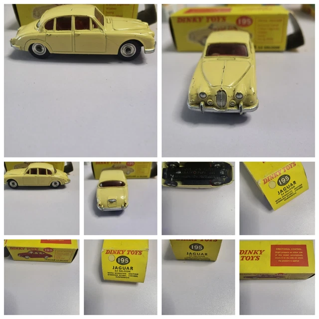Dinky Toys 195 Jaguar 3.4 Saloon - Jaune - 1/43 - Neuf En Boîte (Ancien Stock)