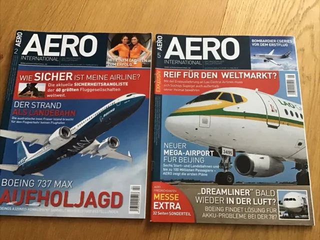 2 Hefte Aero International - Das Magazin der Zivilluftfahrt Nr. 2 + Nr. 5 2013