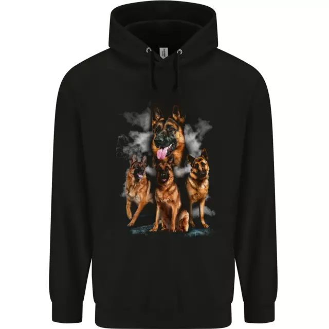 German Shepherd Montage For Dog Lovers Mens 80% Cotton Hoodie