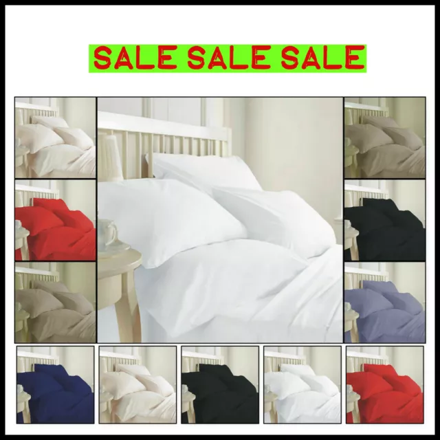 Extra Deep Fitted Sheet 16"/40CM 100% Egyptian Cotton 200TC all 5 sizes 6 colors