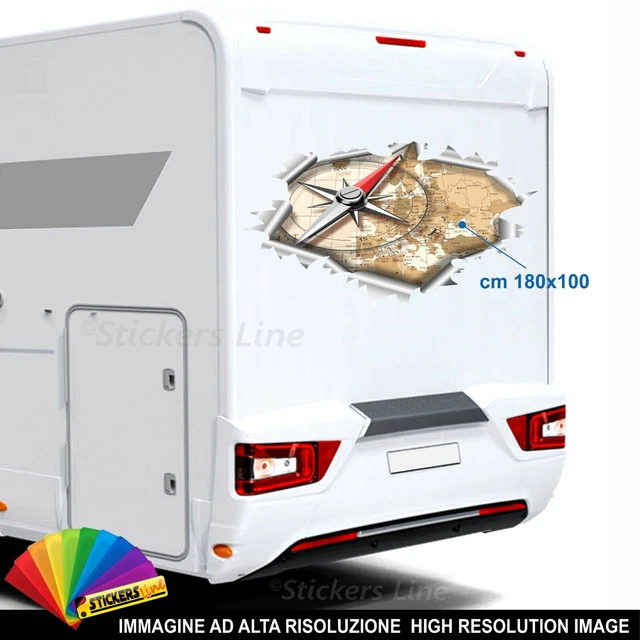 Sticker Roulotte E Bussola Per Camper - Foto 2