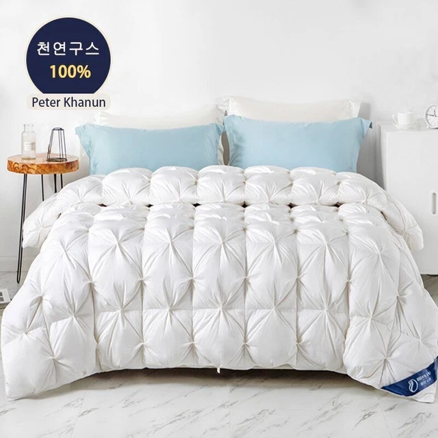 100% White Goose Down Filler 3D Bread Duvet/Quilt All Season Luxury Blanket