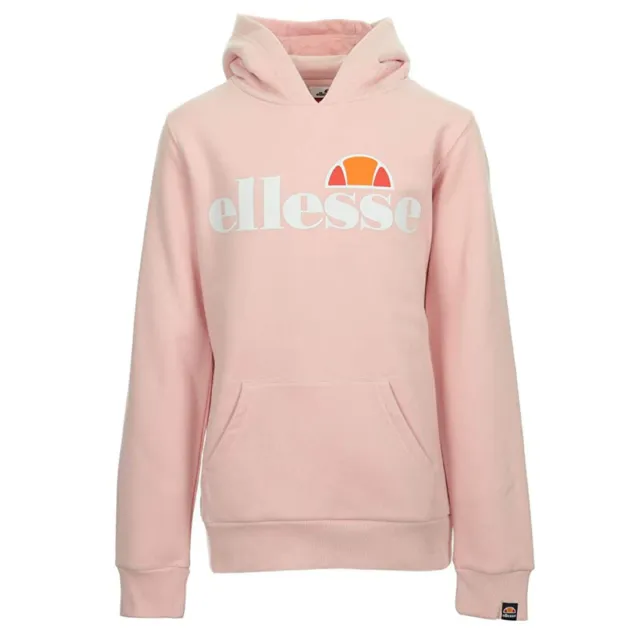 Ellesse Girls Hooded Sweatshirt Pink Junior Kids Isobel Hoodie S4E08599