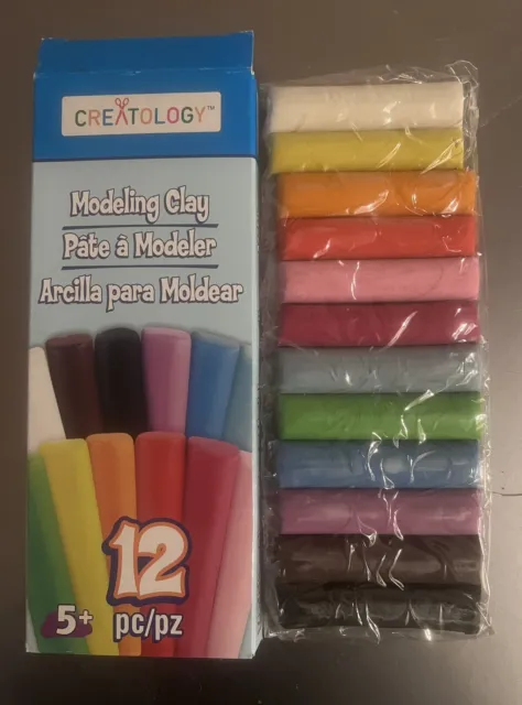 Arcilla de modelado de creatología ~ 12 piezas de colores ~ nuevo en caja