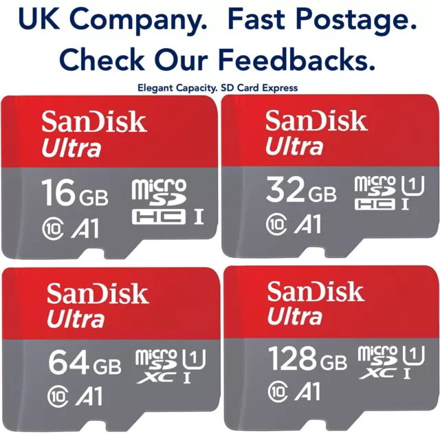 SANDISK ULTRA MICRO SD Card 32G 64G 128G 256GB Class 10 SDHC SDXC