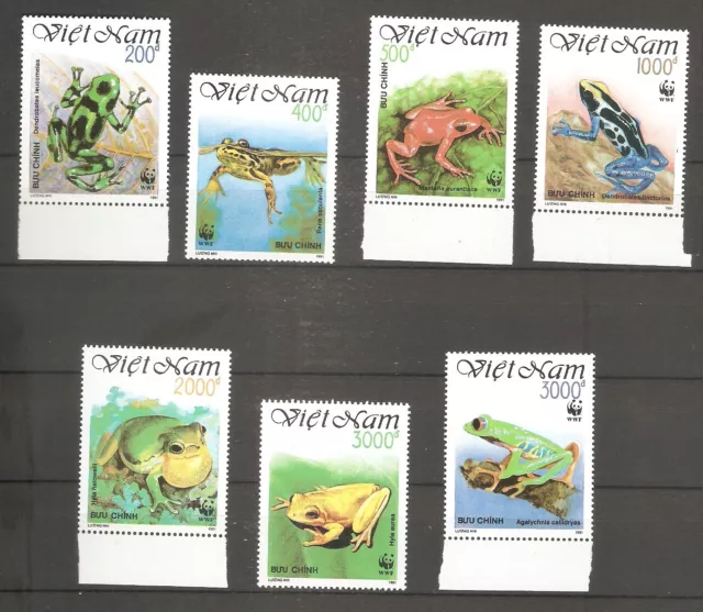 Frösche Frosch WWF 1991 Vietnam 2344/2350 postfrisch