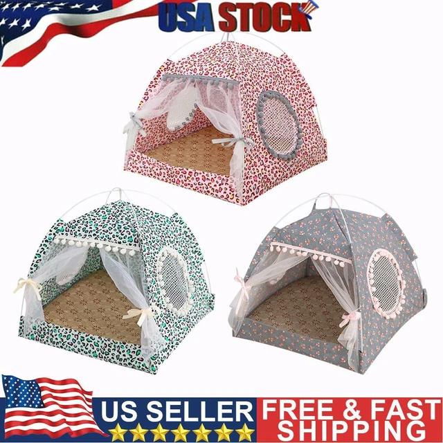 Dog Bed Cat Tent House Mat Puppy Kennel Cushion Pet Sleeping Pad Supply