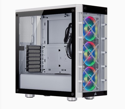 Corsair CORSAIR ICUE 4000X MIDDLE TOWER VETRO TEMPERATO NO POWER MINITX-MATX-ATX BIANCO 