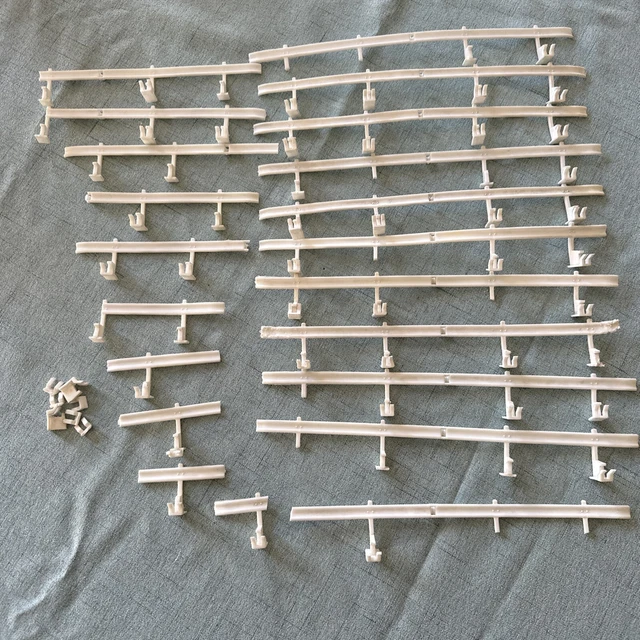 VINTAGE ELDON SLOT Car Road Race Track 1963 Risers and Guardrails Lot