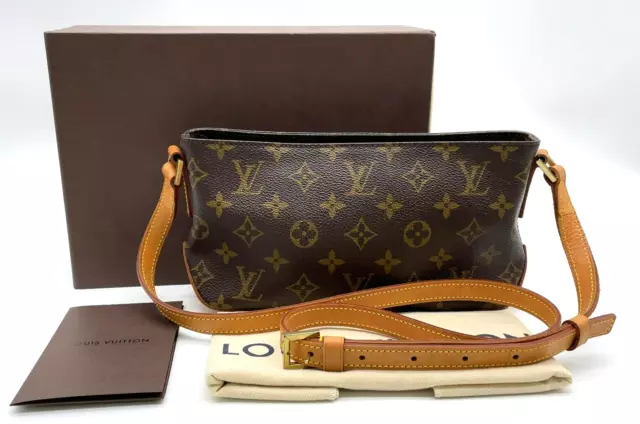 Authentic Louis Vuitton Monogram Trotteur M51240 ShoulderBag W/Box NS040474