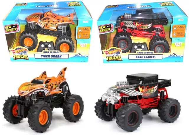 New Bright 1:15 Scale Remote Control Hot Wheels Monster Truck Bone Shaker