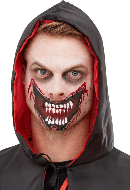 Smiffys Make-Up FX Slashed Mouth Kit Aqua Adults Kids Face Paint kit
