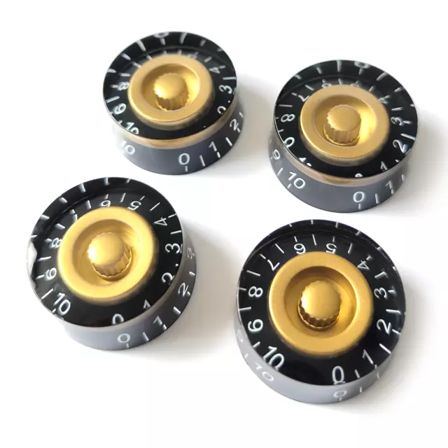 Speed Control Knobs – Volume Tone Guitar for Gibson Les Paul – Black Gold