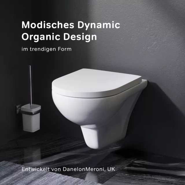 Design Hänge WC Spülrandlos Toilette abnehmbarer WC Sitz mit Softclose AM.PM 2