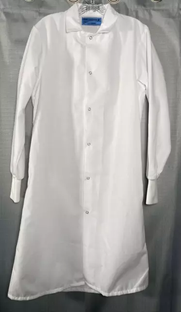 Aramark Lab Jacket Coat Extra Small White Snap Costume Mad Scientist Long Sleeve