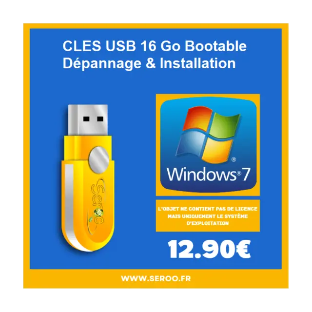 Clé USB de dépannage et installation Windows 7 GPT MBR-UEFI CSM