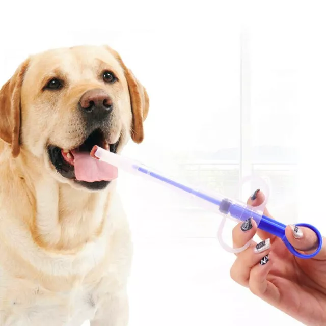 Dog Cat Feeder Tools Pet Medicine Syringe Tablet Pill Gun Piller Push Dispenser