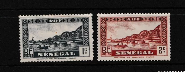 Senegal 1935-40 Buildings - Faidherbe Bridge 2 x Values