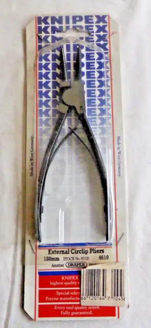 DRAPER  Knipex  180mm External  Straight Tip  Circlip Pliers - free postage