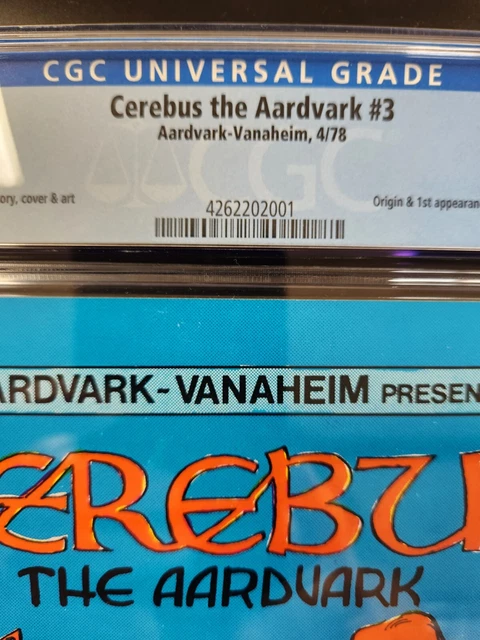 Cerebus The Aardvark #3 Cgc 9.4 - Wp - Nm - 1St Red Sophia - Dave Sim 3