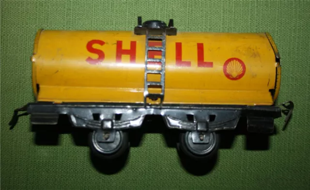 BUB Eisenbahnwaggon Shell, Blech, Spurbreite 3 cm, Länge: 14 cm, Höhe: ca. 9 cm
