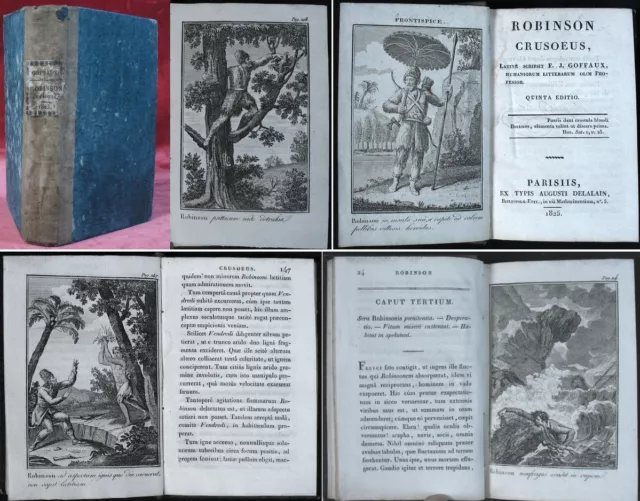 ROBINSON CRUSOEUS de Joachim Heinrich Campe/ Édition Latin Delalain 1825