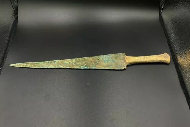 Rare Antique Bronze Weapon Ancient Luristan 6th C. BC Old Dagger Knife Sword