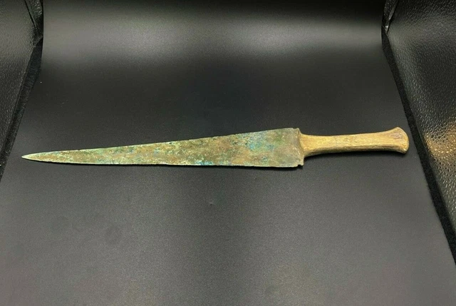 Rare Antique Bronze Weapon Ancient Luristan 6th C. BC Old Dagger Knife Sword