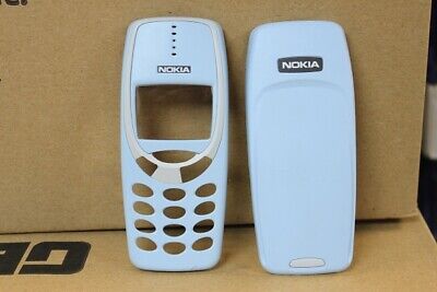 Genuine Nokia Front & Rear Fascia Cover For Nokia 3330 3310 - Blue / Light Blue