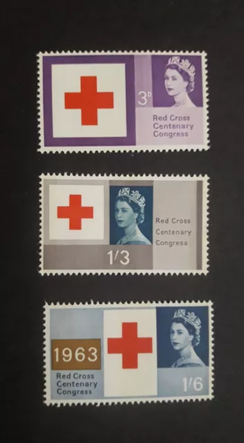 GB 1963 red cross sg642p-44p mint phosphor.  J19