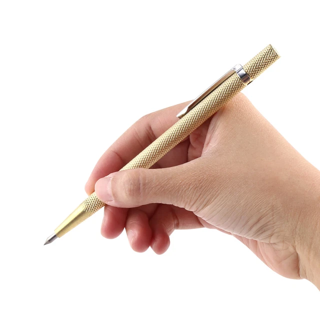 Portable Scriber Engraving Pen Tool Glass Ceramic Engraver Scribe Tool Gold