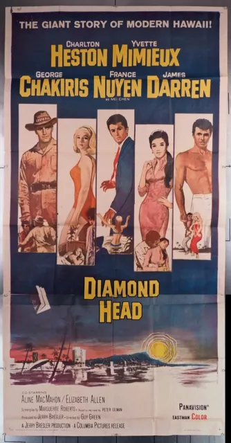 DIAMOND HEAD (1962) 17590  Movie Poster  Folded  41x81  Charlton Heston  George