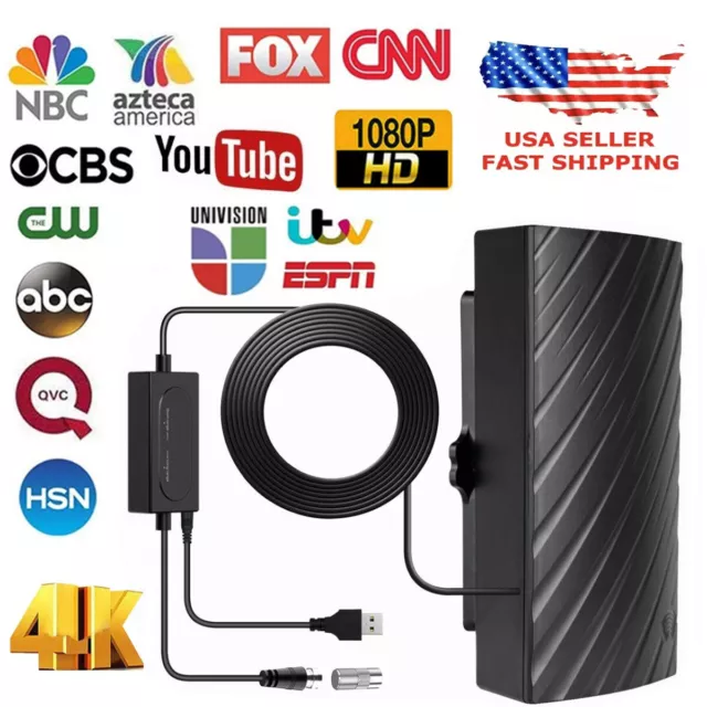 5600 Miles Digital TV Antenna HDTV Amplified 4K 1080P Waterproof Outdoor Indoor