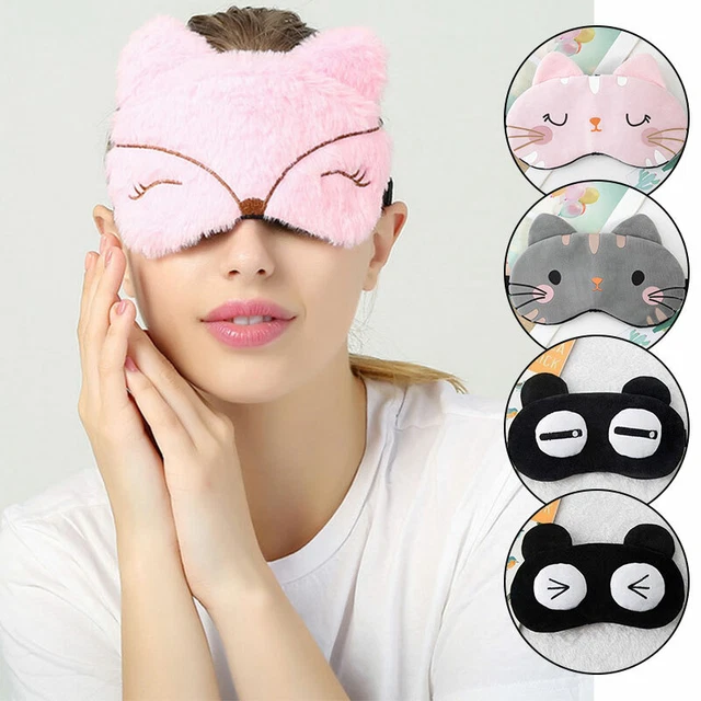 ❀ maschera per occhi occhi maschera per sonno benda per occhi copertura peluche ombra cartone animato H
