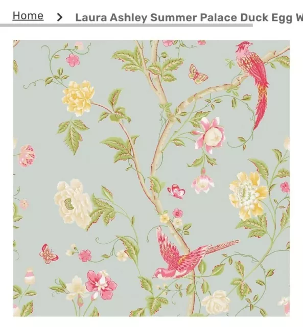 Laura Ashley Summer Palace Curtains Pencil Pleat Lined