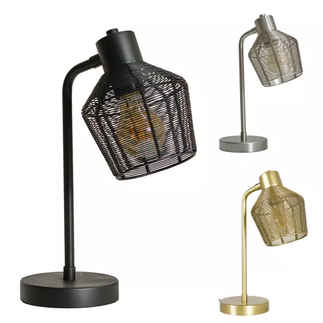 35 cm Lámpara de Mesa de Escritorio Industrial Sombra LED Bombilla Cromo Dorado Negro