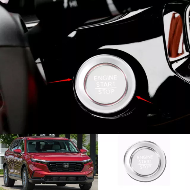 Silver Aluminum Inner One-Click Startup Frame Cover Trim For Honda CR-V 2023-24