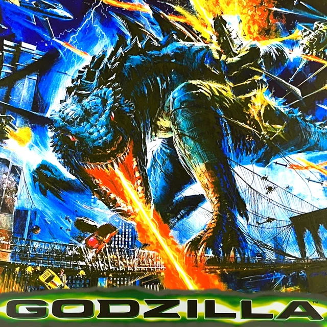 SEGA GODZILLA PINBALL Machine Game Backglass Translite ORIGINAL NOS 96