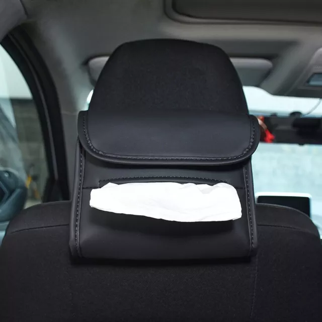 Car Tissue Holder Extra Large Tissues Box Cover Organiser for Car Backseat Black