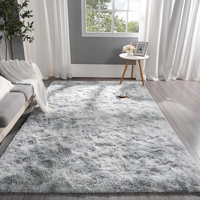 Hearda Shaggy Teppich 140x200cm - Flauschiger Hochflor Mit Rutschschutz