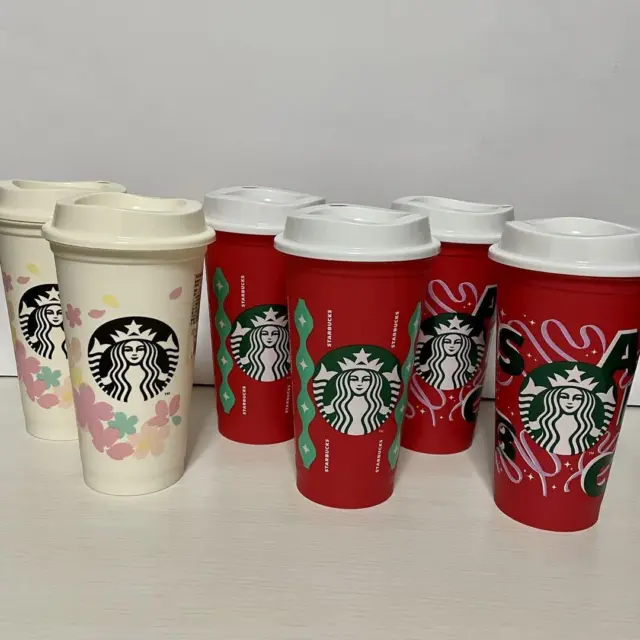 🌸 [New and unused] Starbucks Reusable Cup 6-piece set ☆🌸JAPAN🌸Bundle