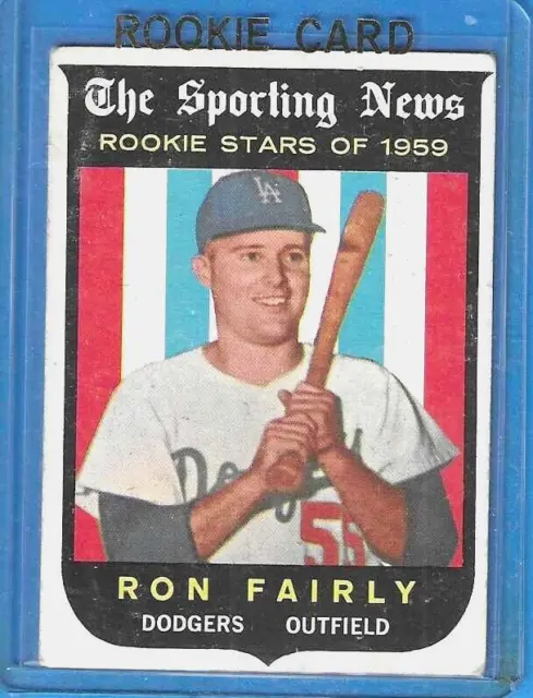 **RON FAIRLY** ROOKIE dodgers EXPOS 1959 TOPPS #125  NO CREASES!⭐️💥