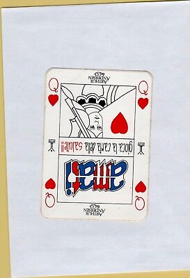 ADESIVO VINTAGE STICKER amati gioca la carta della salute regina di cuori 